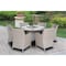 International Concepts Outdoor 7 Piece Patio Furniture Set with a Round Table and 6 Chairs KODT-448R-400-6 - alternate 5
